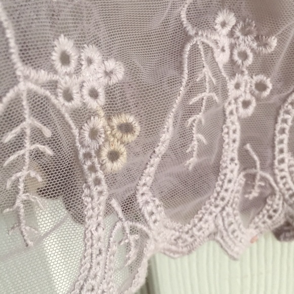 Free People Cropped Mesh And Lace Top - Picture 4 of 5